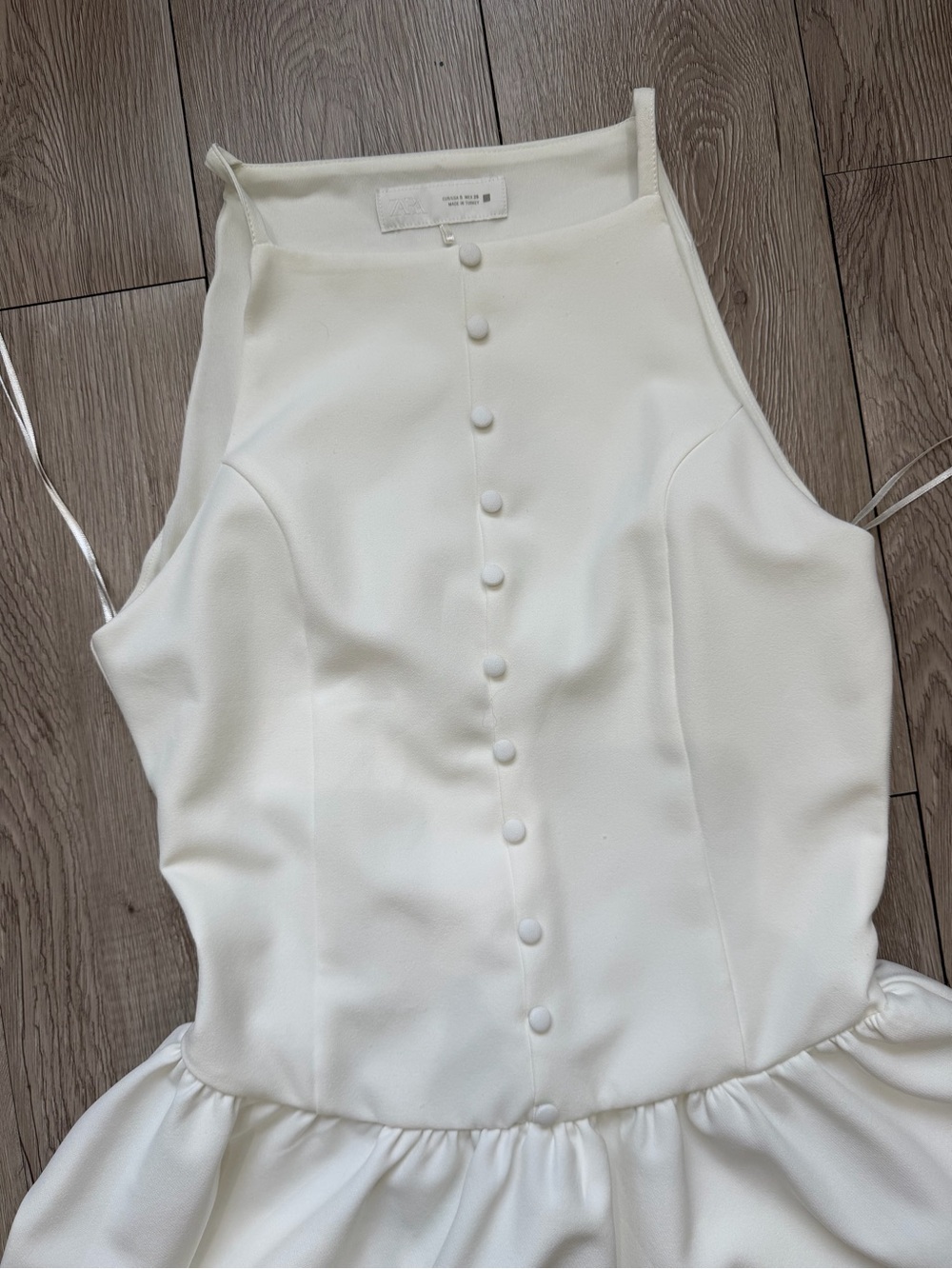 Zara short summer white ivory dress S - Picture 3 of 5